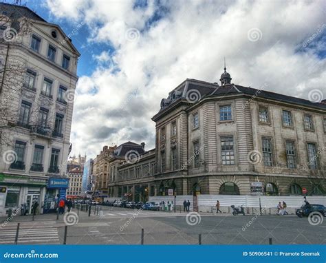 Lyon Old Town and the Old Building of Lyon Hospital, Vieux Lyon, France ...