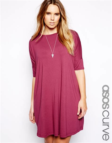 ASOS The T-Shirt Dress in Berry (Purple) - Lyst