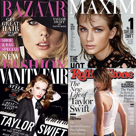 Taylor Swift on the cover of magazines (Bazaar, Maxim, Vanity Fair, Rolling Stones) Pattie Boyd ...