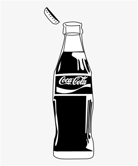 Coke Bottle Png Download - Black And White Coca Cola Bottle PNG Image ...