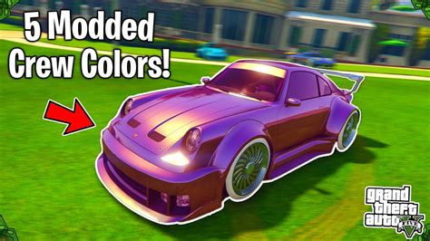 The Top 5 Best Modded Crew Colors In GTA 5 Online! (Clean Colors,Bright ...