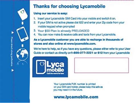 Lycamobile $50 Preloaded Plan - 808 Celular