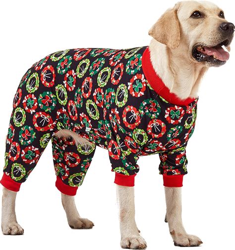 Amazon.com : LovinPet Dog Christmas Onesies Large Size Dog, Xmas Holiday Dog Costume,Long Sleeve ...