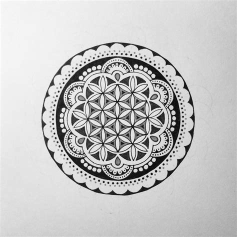 A Flower of Life Mandala Doodle I did for a tattoo design. #mandala #tattoo #doodle #flowerofli ...