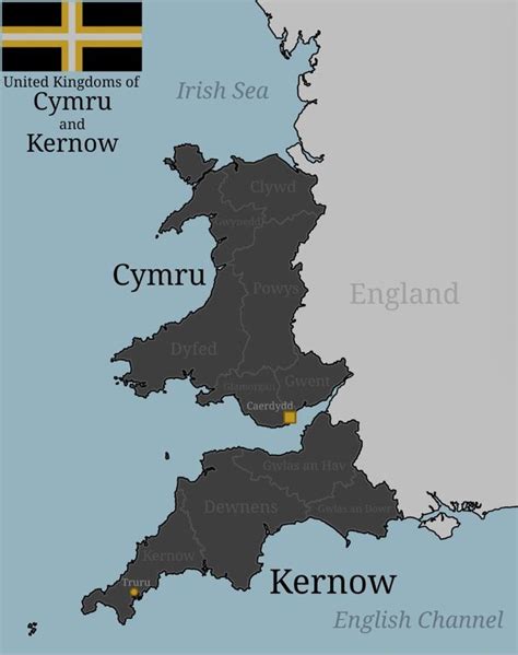 United Kingdoms of Cymru and Kernow in 2022 | Fantasy map generator ...