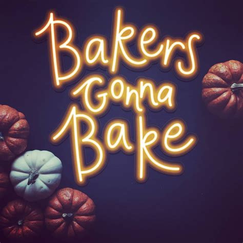Custom Made Neon Signs, Bakers Gonna Bake Neon Sign, LED Business Sign – AOOS Custom