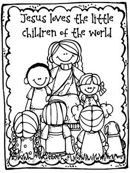 Jesus loves the little children craft and color sheet by JannySue Jesus Coloring Pages ...