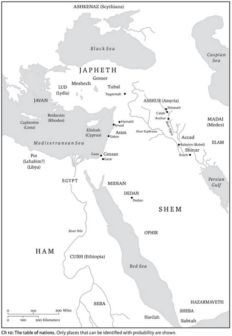 Genesis chapter 10 “The Table of Nations”: mapped... - Maps on the Web