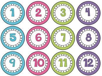 Class Number Circles | Classroom organisation, Classroom labels, School activities