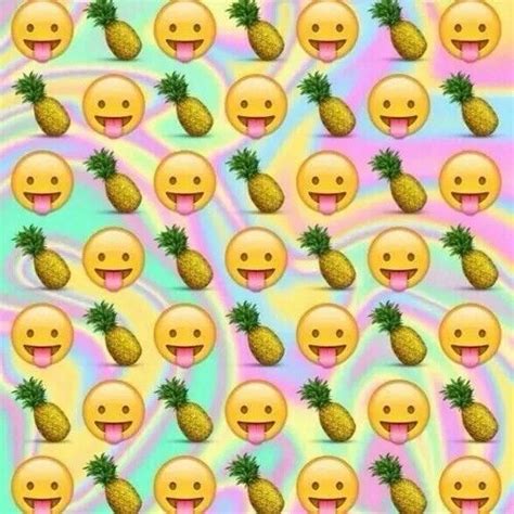 Wallpaper Emoji Pineapple | Милые обои, Обои, Смайлики