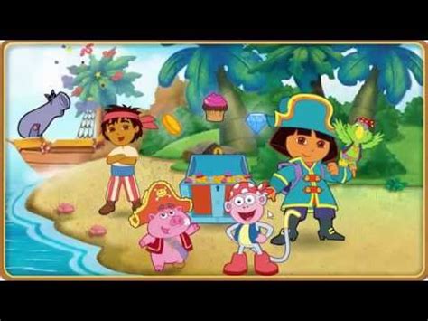 Даша следопыт В ПОИСКАХ СОКРОВИЩ Dora's pirate boat treasure hunt - YouTube