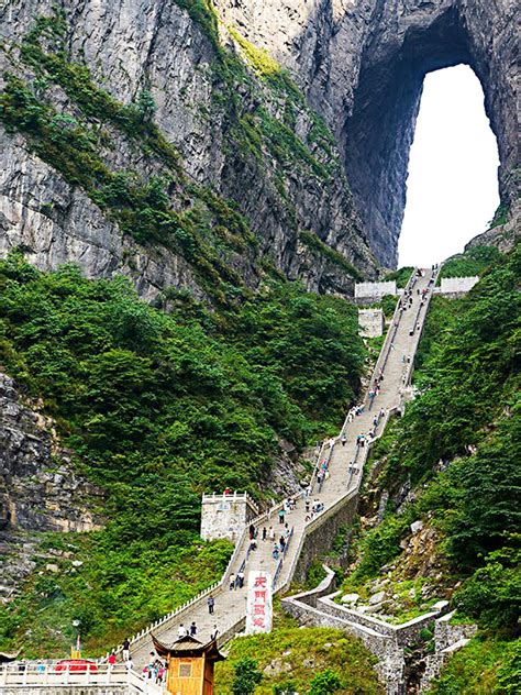 Tianmen Mountain (Heaven's Gate Mountain), Zhangjiajie,China: - PixoHub