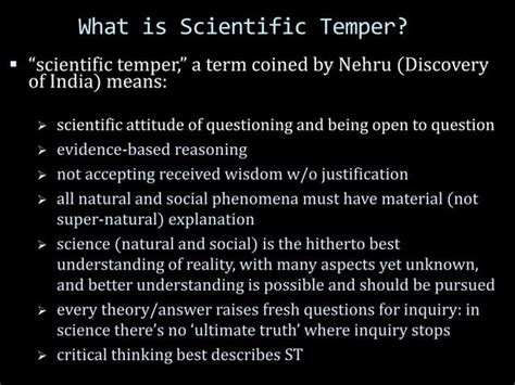 What is Scientific Temper? Key aspects and importance of evidence-based ...