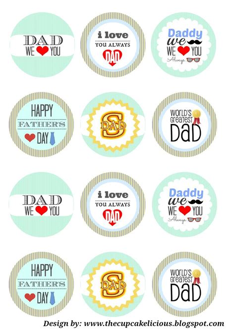 Thecupcakelicious: Happy Father's Day Printable Topper | Father's day ...