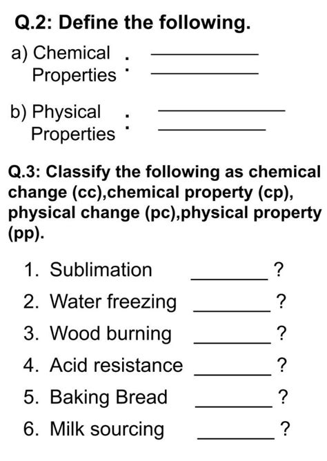 Worksheet Properties Of Matter - Printable Calendars AT A GLANCE