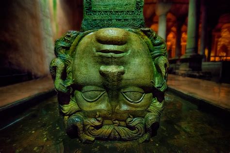 The Medusa head in the Basilica Cistern, Istanbul