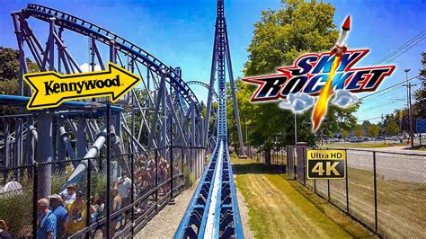 2022 Sky Rocket Roller Coaster On Ride Front Seat 4K POV Kennywood ...