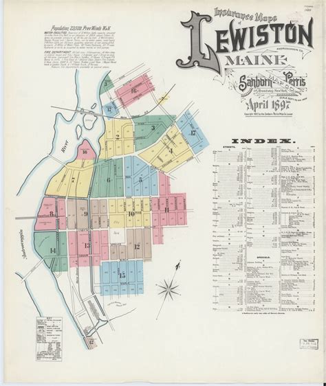 Image 1 of Sanborn Fire Insurance Map from Lewiston, Androscoggin ...