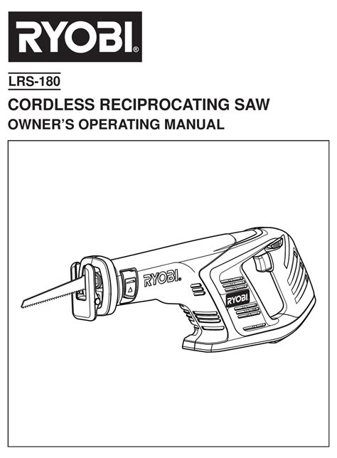 RYOBI LRS-180 OWNER'S OPERATING MANUAL Pdf Download | ManualsLib