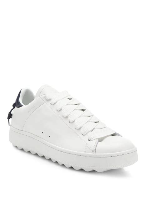 COACH Leather Sneakers in White for Men | Lyst