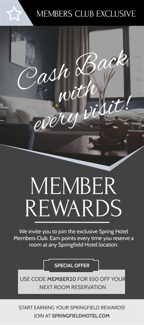 Hotel Member Rewards Program Flyer Template | MyCreativeShop