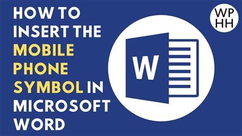 How to Insert the Mobile Phone Symbol in Microsoft Word | Mobile Phone Symbol in Word | Word ...