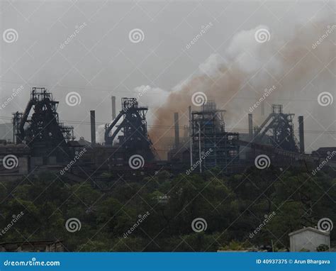 Steel Plant pollution stock image. Image of industrial - 40937375