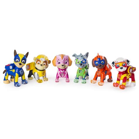 PAW Patrol - Mighty Pups 6-Pack Gift Set, PAW Patrol Figures with Light ...