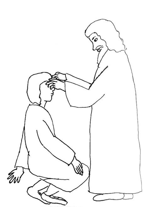 Jesus Heals Blind Man Coloring Page