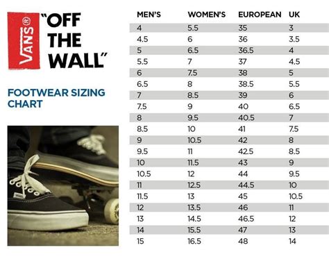 Israbi: Vans Size Chart Cm