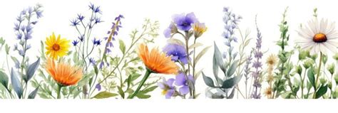 Watercolor Botanical Border Stock Photos, Images and Backgrounds for ...