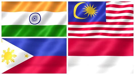 FLAGS OF ASIA – National Flags of Asian Countries for Kids ...