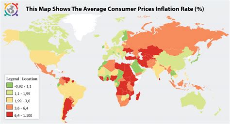 This Map Shows The Average Consumer Prices Inflation Rate - Tony Mapped It