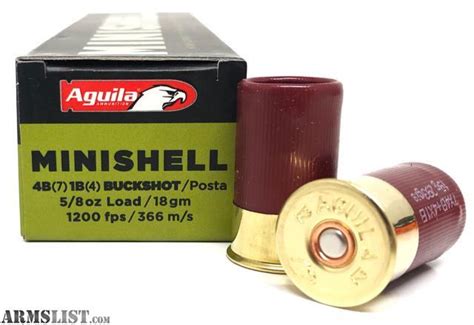 ARMSLIST - For Sale: 12 Ga Mini Shells 1 3/4" - 1250 FPS BUCKSHOT - SLUG - BIRDSHOT