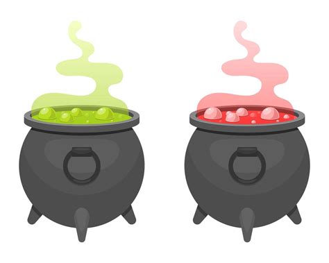 Witch cauldron set 1838079 Vector Art at Vecteezy