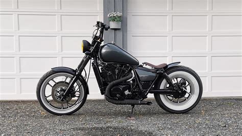 Honda shadow VT 750 1983 custom build bobber - YouTube