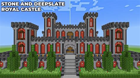 Minecraft : How To Build Stone And Deepslate Royal Castle In 1.19 || #1 ...