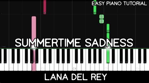 Lana Del Rey - Summertime Sadness (Easy Piano Tutorial) - YouTube