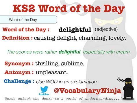 KS2 Word of the Day – Vocabulary Ninja