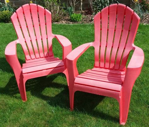 2 STACKABLE RED PLASTIC GARDEN PATIO CHAIRS FROM DUNELM | in Taunton, Somerset | Gumtree