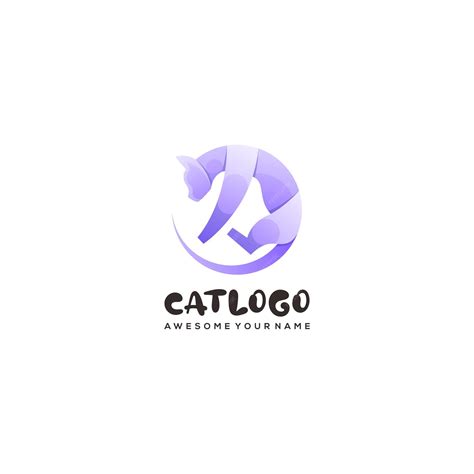 Premium Vector | Cat colorful logo