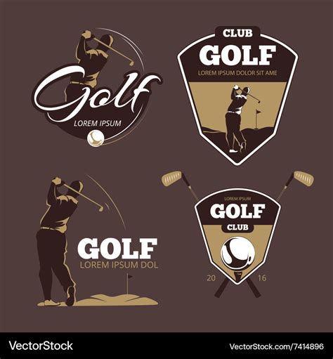 Golf country club logo templates Royalty Free Vector Image