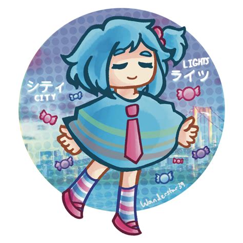 City Lights - Holographic Sticker (Vocaloid/siinamota; 2" in ...