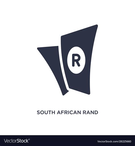 South african rand icon on white background Vector Image