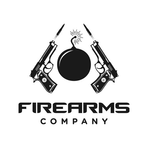 firearms logo design 4777071 Vector Art at Vecteezy