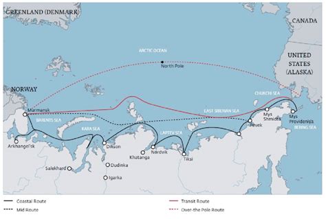 Variants of the Northern Sea Route-shipping corridors (Source: Heininen ...