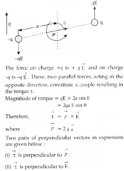 An electric dipole moment vector p is placed in a uniform electric field vector E. - Sarthaks ...