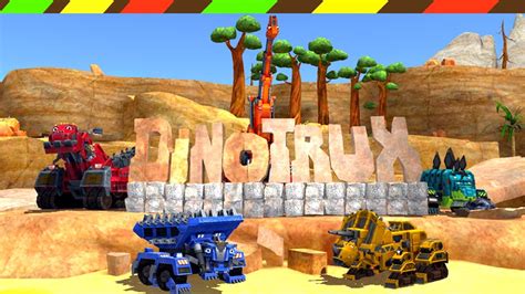 DINOTRUX: Trux It Up! - Game robot Khủng Long biến hình Xe xây dựng công trình 4 - YouTube