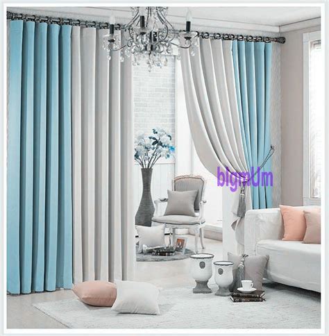 2021 Promotion Solid Color/Plain Window Curtains For Living Room+Voile ...