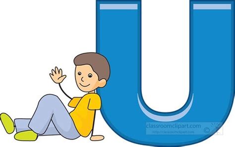 Alphabet Letters with Kids-children alphabet letter U Clipart